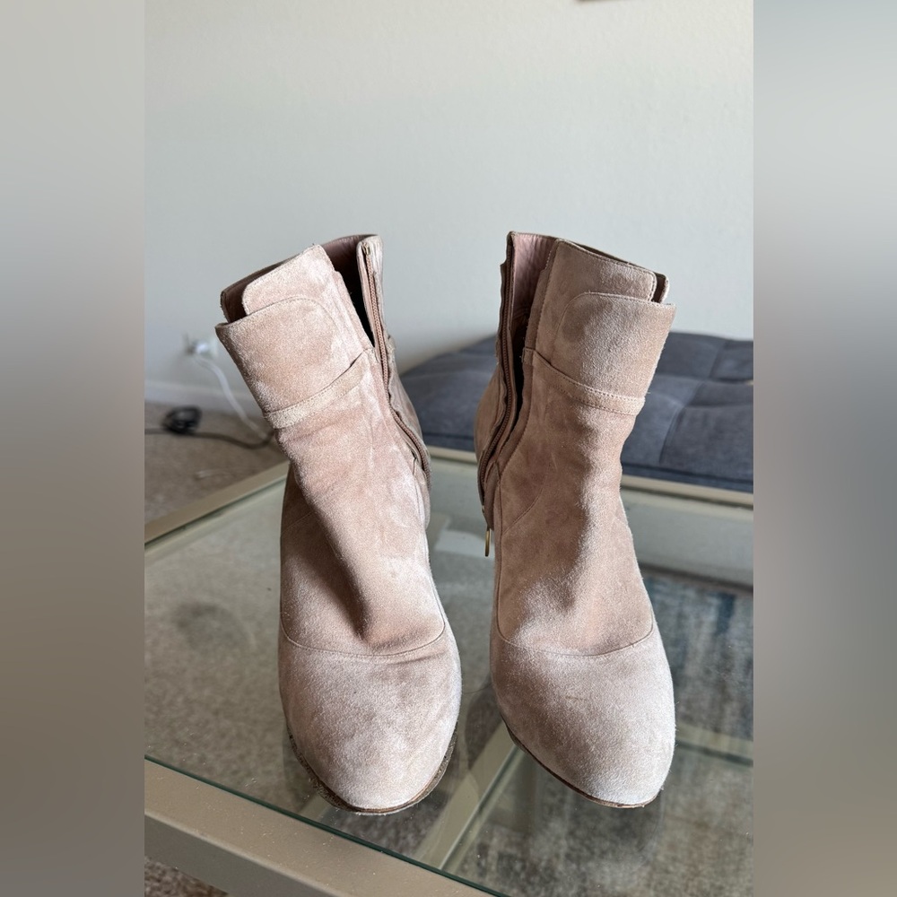 Salvatore Ferragamo Beige Ankle Booties